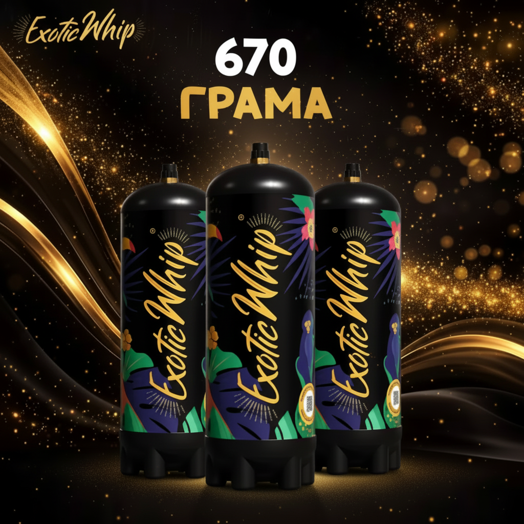 3 ExoticWhip 670G — райски газ бутилки